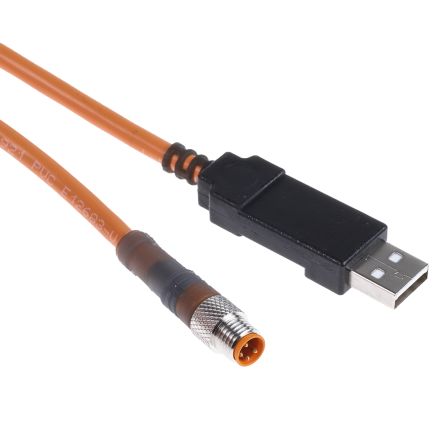 SICK Мужской 4-х контактный M8, прямой к мужскому USB типа A кабелю датчика привода, 2 м