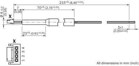 SICK DOL Кабель разъёма, 0.14 mm² CSA, Без экрана, 200 мм