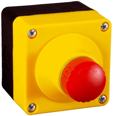 SICK ES21 Series Кнопка аварийной остановки, Поверхностный монтаж, 1 NO/2 NC, IP54