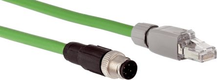 SICK SSL, 10 m Cat5 Ethernet Кабель, Зеленый, Экранированный 4 Экранированный Полиуретановый Оболочка