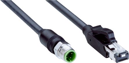 SICK Мужской 4-х контактный M12, Прямой к Мужскому 8 контактному RJ45, Прямой соединительный кабель, 20 м